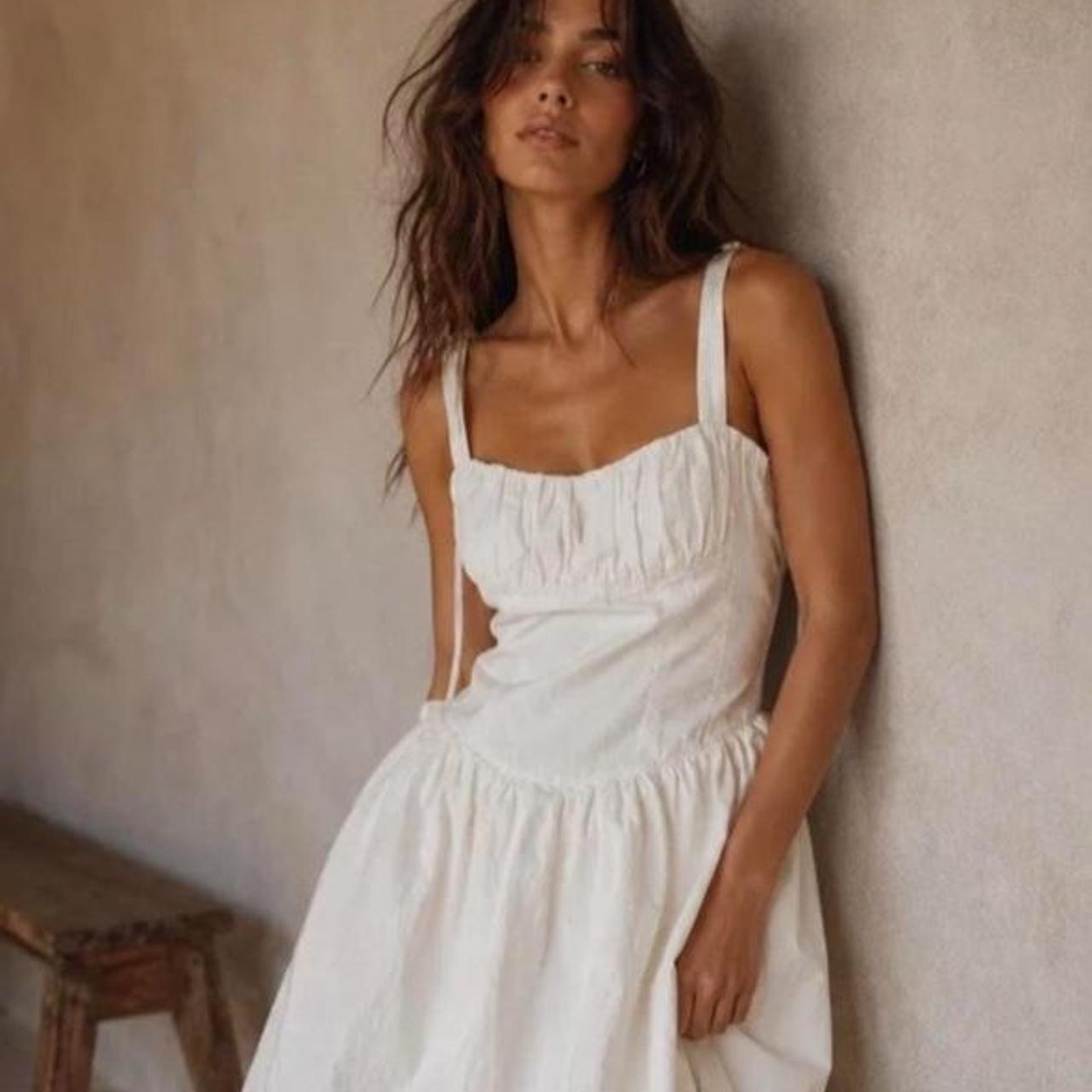 Zara White Mini Dress With